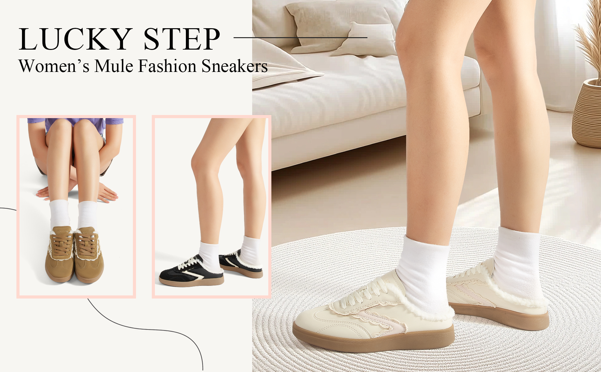 靴 USG sporty mule sneaker Amazon.com | LUCKY STEP Women's Mule Fashion Sneakers Slip On
